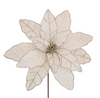 Poinsettia 41x50cm Champagne Lurex Stem