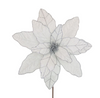 Poinsettia 41x50cm Silver Lurex Stem