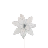 Poinsettia 41x50cm Silver Lurex Stem