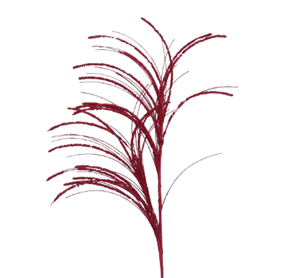 Grass 89cm Burgundy Spray