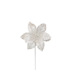 Poinsettia 28x50cm Pearl White Stem