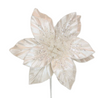 Poinsettia 28x50cm Pearl White Stem