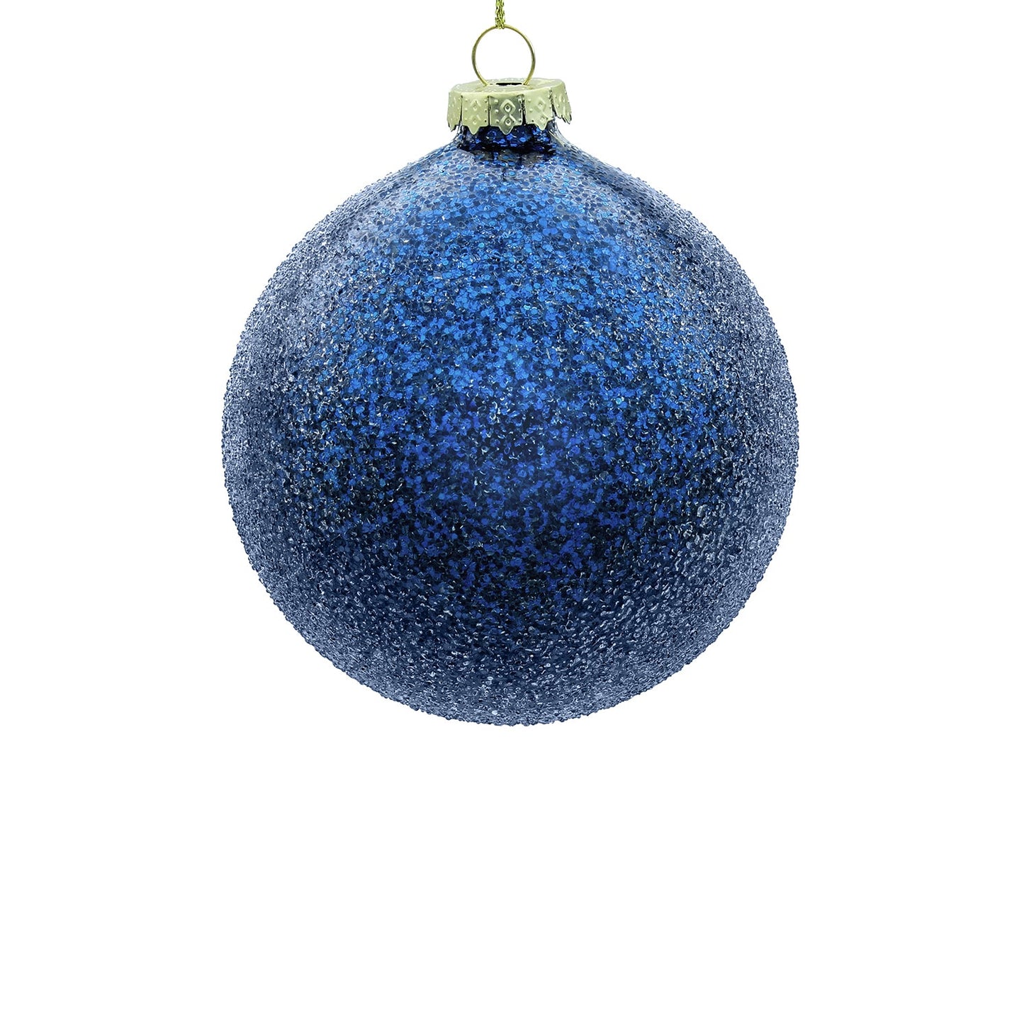 8cm Iced Blue Ball Ornament