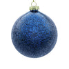 12cm Iced Blue Ball Ornament