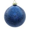 15cm Iced Blue Ball Ornament