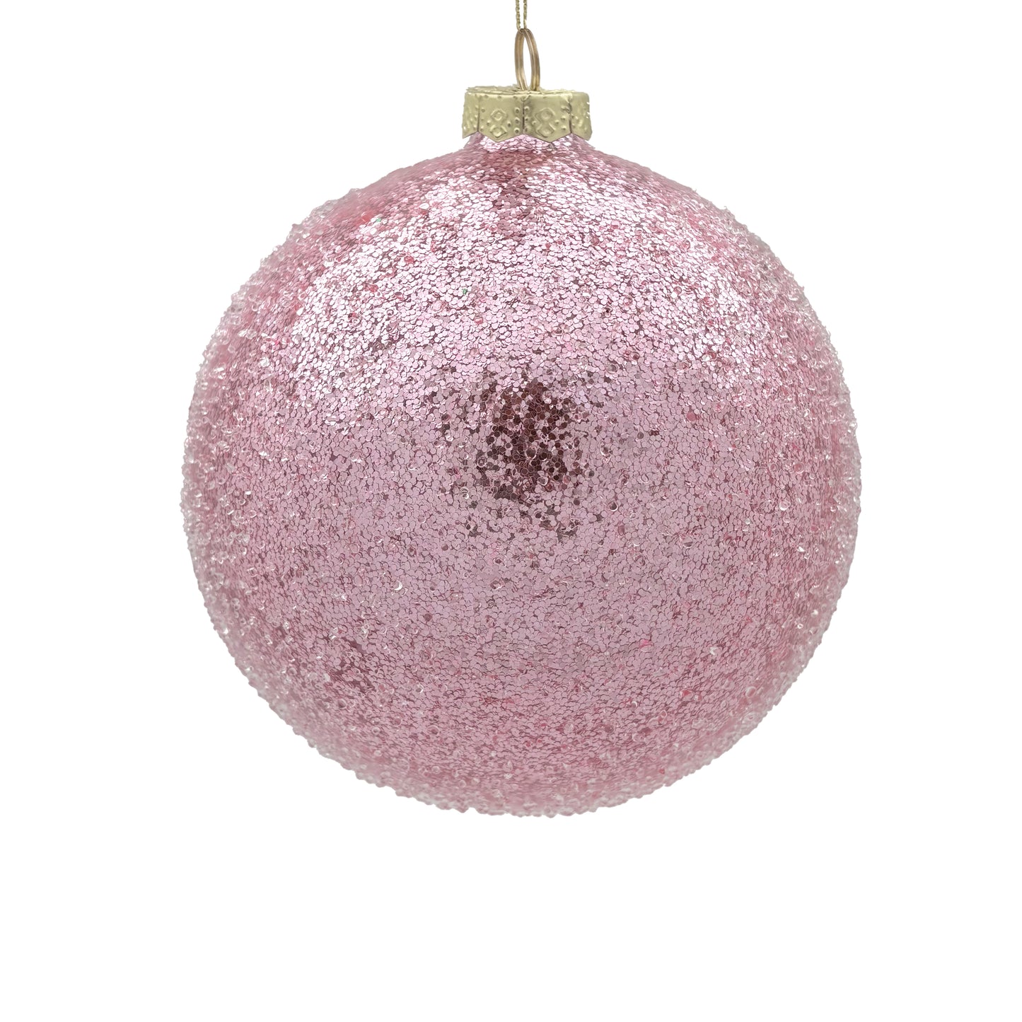 8cm Iced Blush Ball Ornament