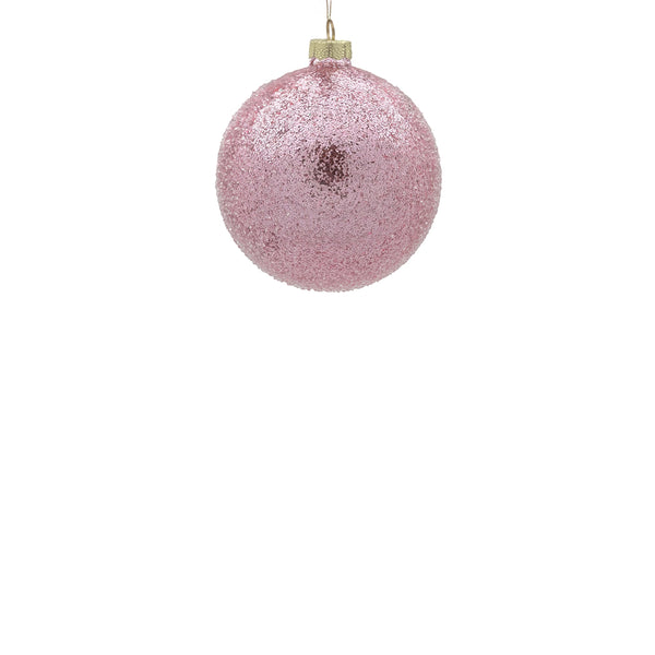 8cm Iced Blush Ball Ornament