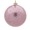 10cm Iced Blush Ball Ornament