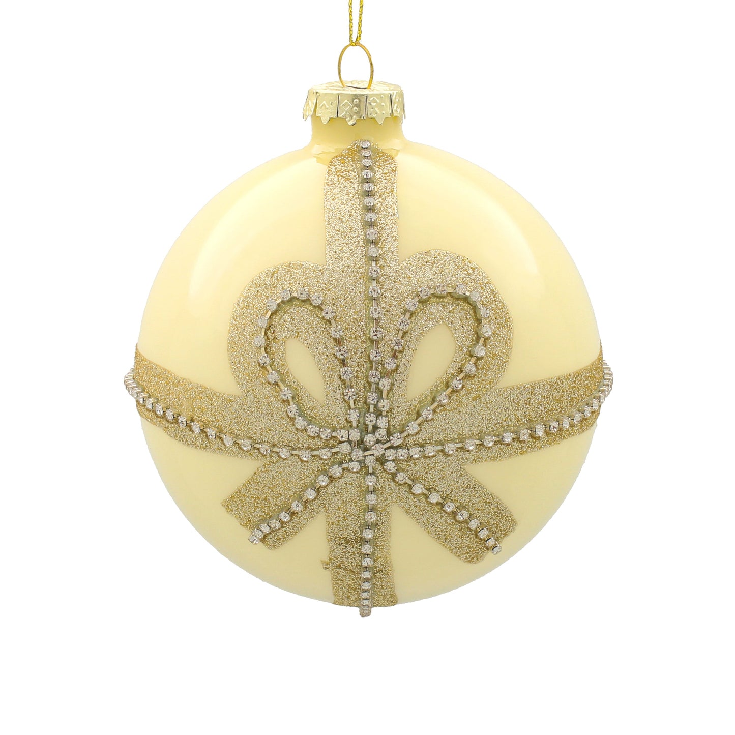 10cm Marie French Vanilla Ball Ornament