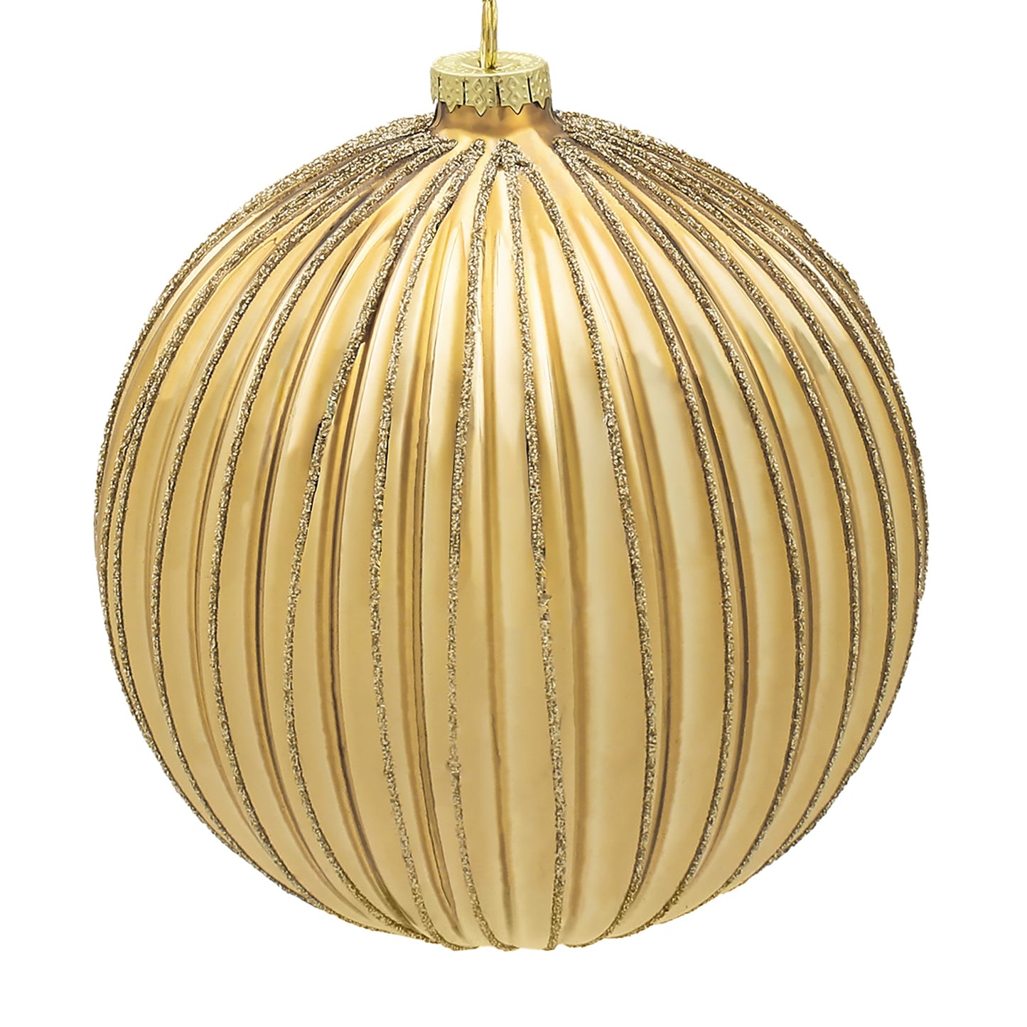 15cm Empress Antique Champagne Ball Ornament