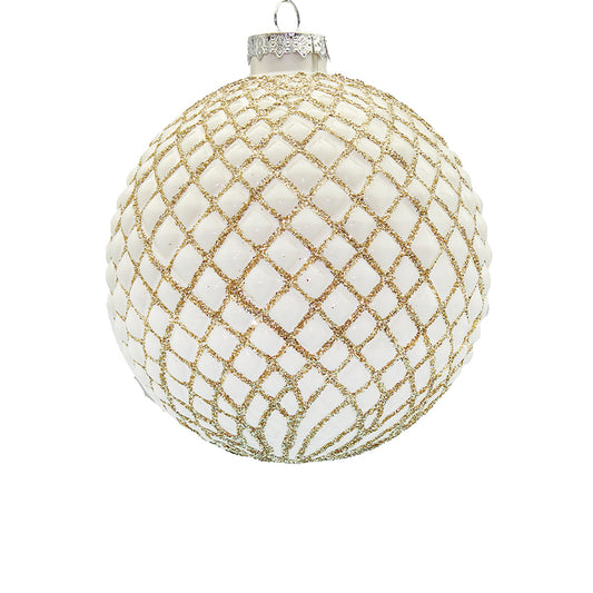15cm Regal Antique Champagne Ball Ornament