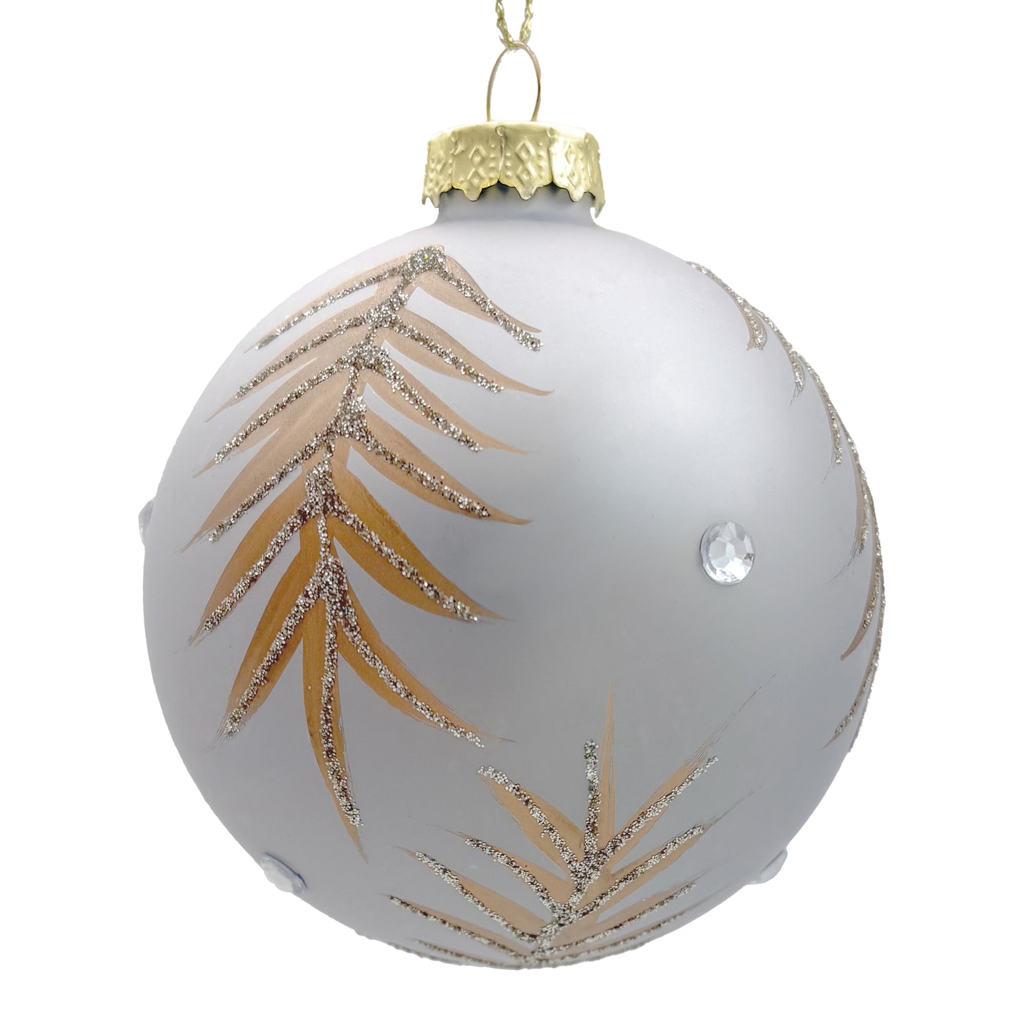 8cm Constance Matte Champagne Ball Ornament