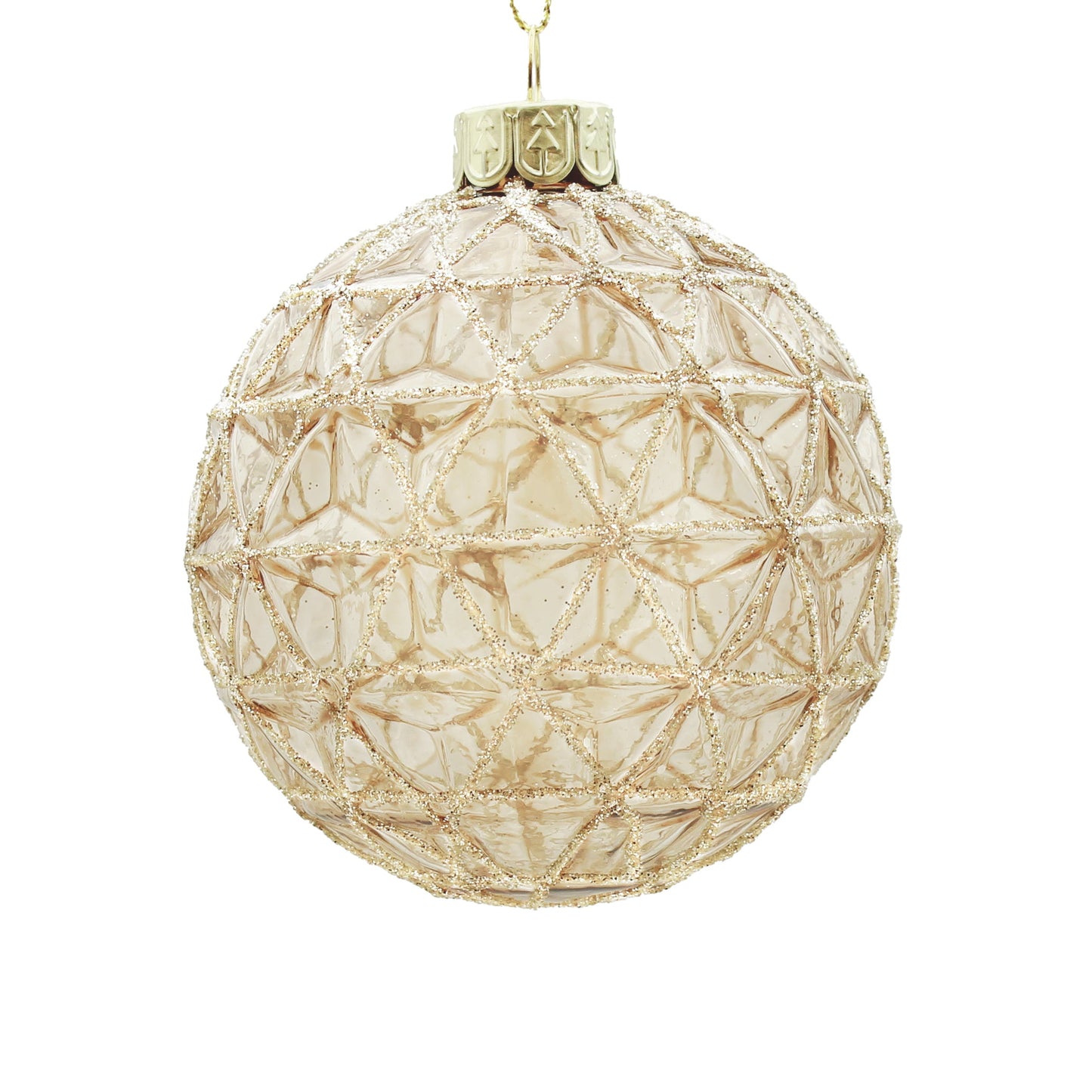 8cm Ciara Antique Champagne Ball Ornament