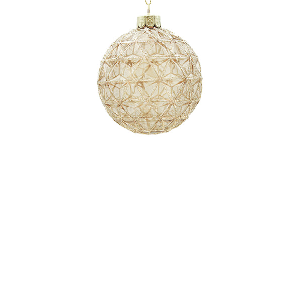 8cm Ciara Antique Champagne Ball Ornament
