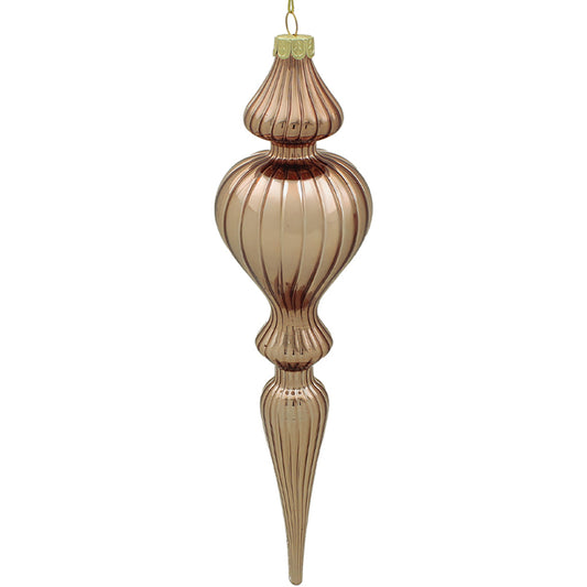 7x27.5 Devin Antique Champagne Finial Ornament