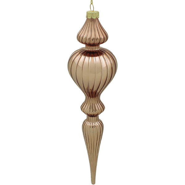 7x27.5 Devin Antique Champagne Finial Ornament