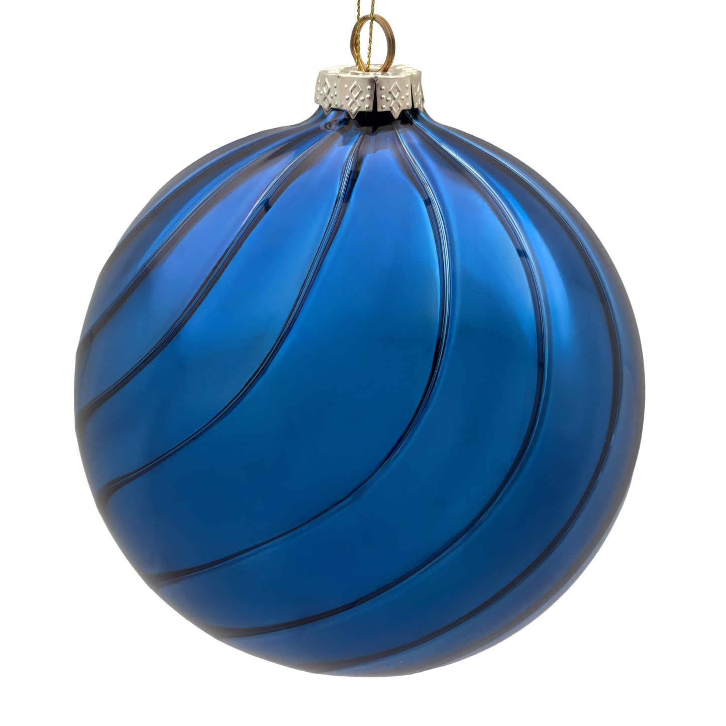 12cm Eden Midnight Blue Ball Ornament