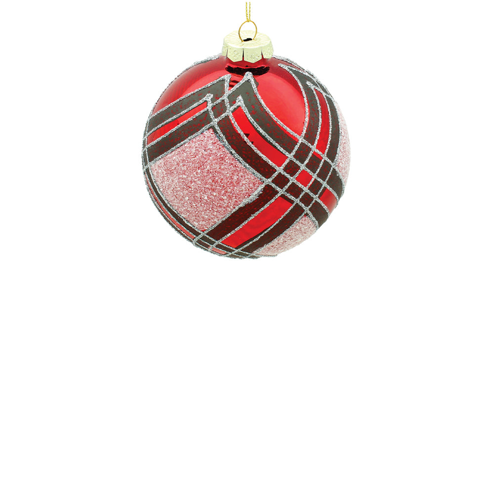 10cm Rebecca Red Ball Ornament