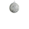 8cm Silver Beaded Ball Ornament