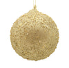 12cm Champagne Beaded Ball Ornament