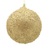 15cm Champagne Beaded Ball Ornament