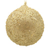18cm Champagne Beaded Ball Ornament