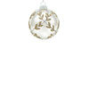 8cm Laurel Cream White Ball Ornament