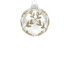 10cm Laurel Cream White Ball Ornament