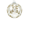 12cm Laurel Cream White Ball Ornament