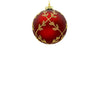 8cm Laurel Red_Champagne Ball Ornament