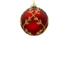 10cm Laurel Red_Champagne Ball Ornament