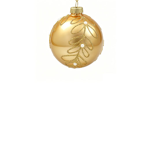 8cm Clarissa Pearl Champagne Ball Ornament