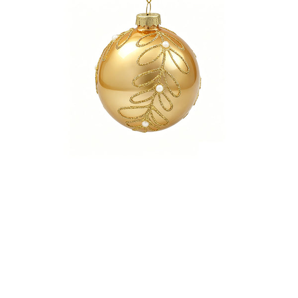8cm Clarissa Pearl Champagne Ball Ornament