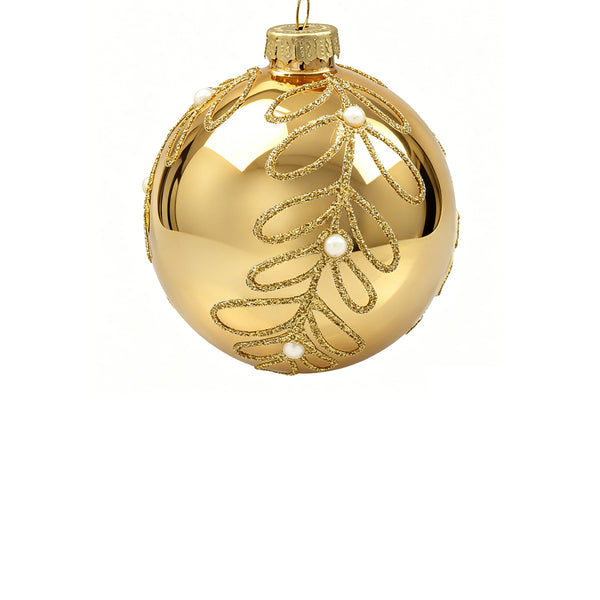 12cm Clarissa Pearl Champagne Ball Ornament