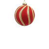 10cm Spiral Red Ball Ornament