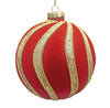 8cm Spiral Red Ball Ornament