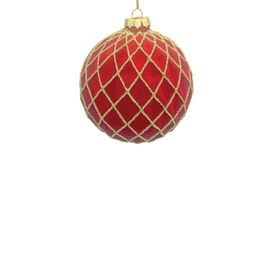 10cm Royce Red Ball Ornament
