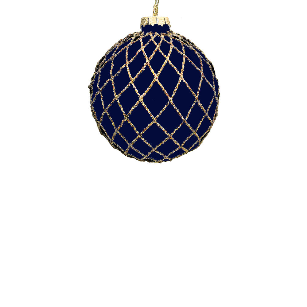 10cm Royce Midnight Blue Ball Ornament