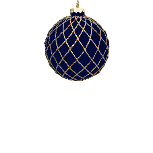10cm Royce Midnight Blue Ball Ornament