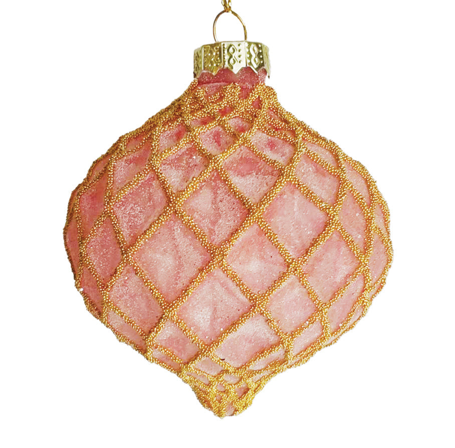 8cm Constance Powder Pink Ball Ornament