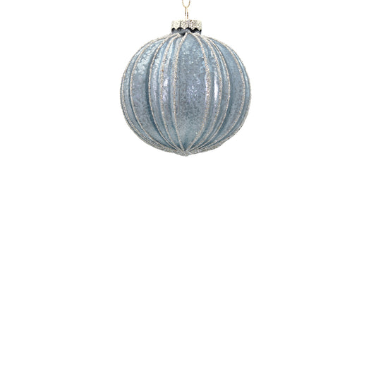 8cm Demi Ice Blue Ball Ornament