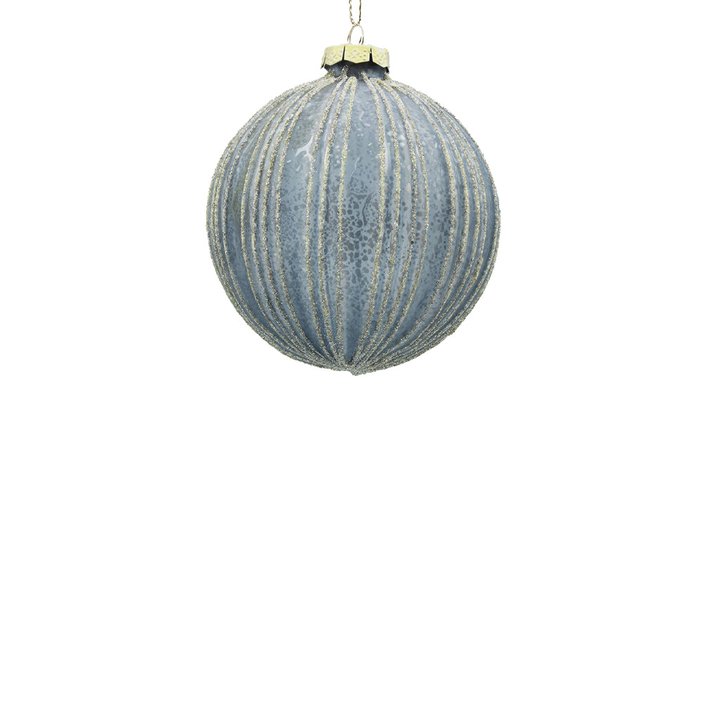 10cm Demi Ice Blue Ball Ornament