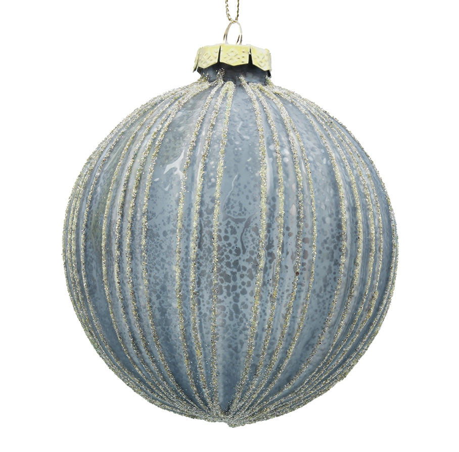 10cm Demi Ice Blue Ball Ornament