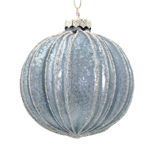 10cm Demi Ice Blue Ball Ornament