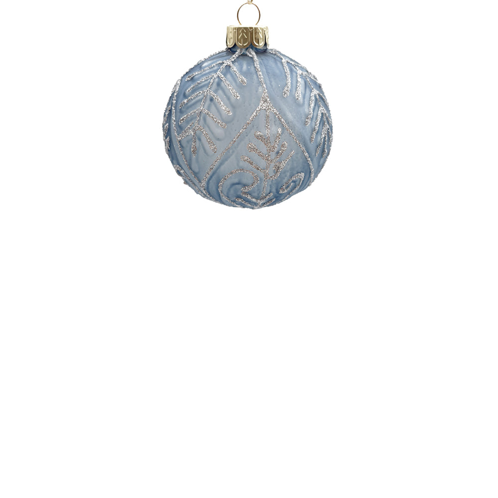 8cm Marta Ice Blue Ball Ornament