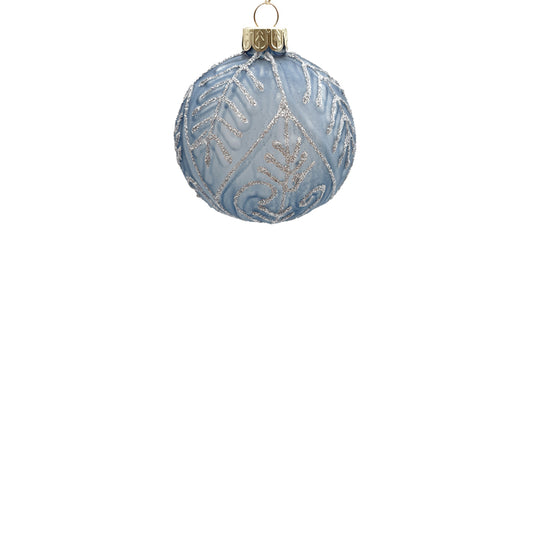 8cm Marta Ice Blue Ball Ornament