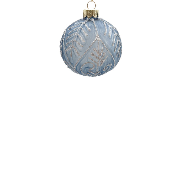 8cm Marta Ice Blue Ball Ornament
