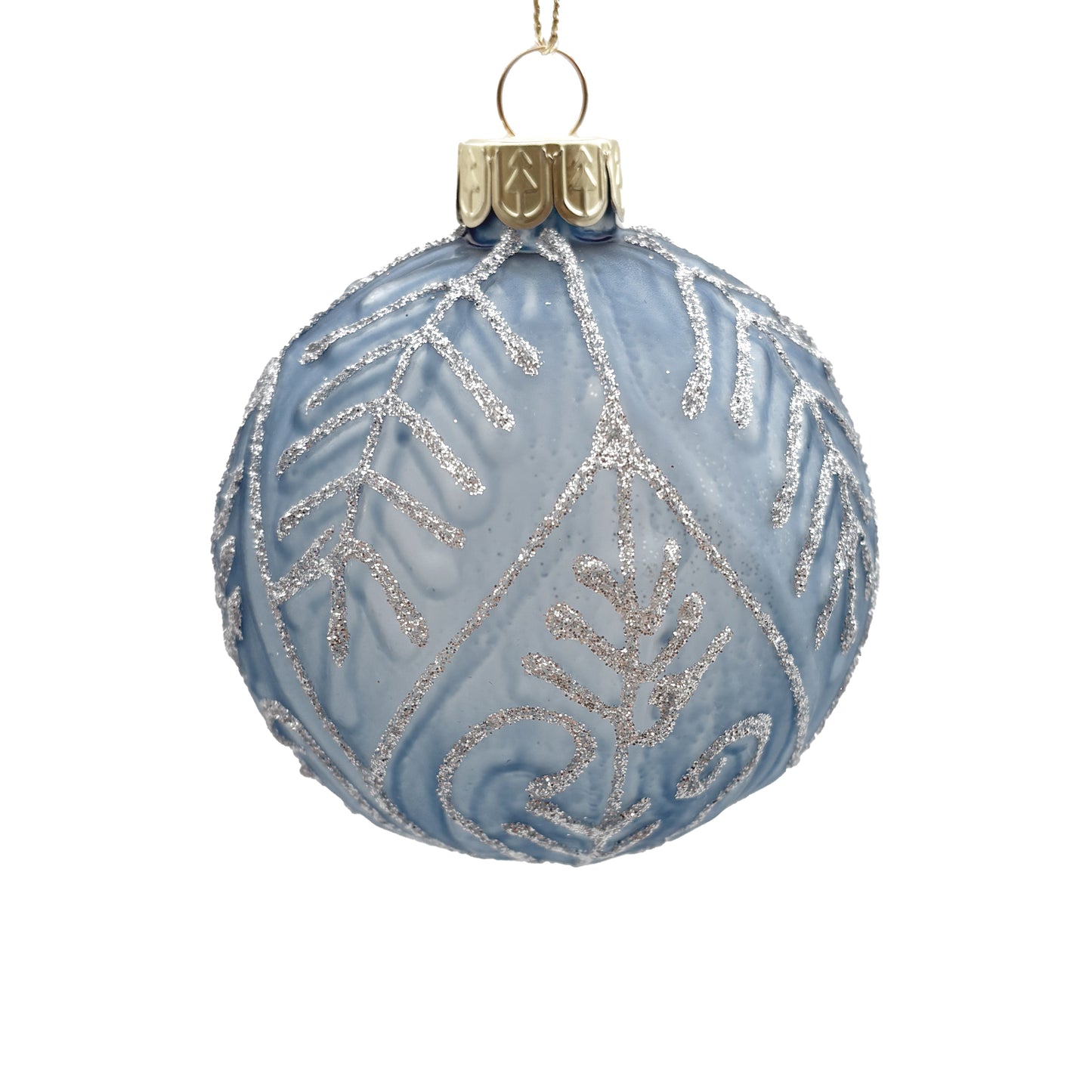 10cm Marta Ice Blue Ball Ornament