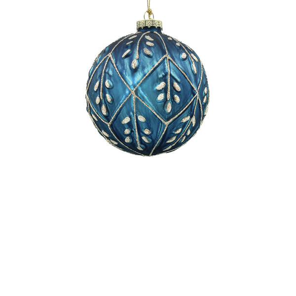 10cm Marta Midnight Blue Ball Ornament