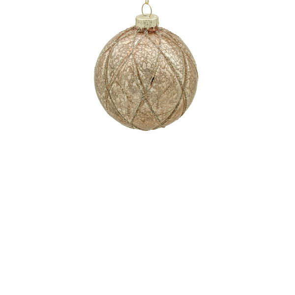8cm Lorena Champagne Ball Ornament
